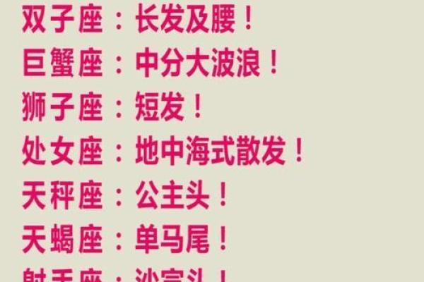 12星座什么颜色发型适合