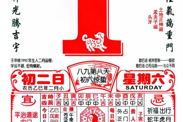 二月二吉凶日历方位
