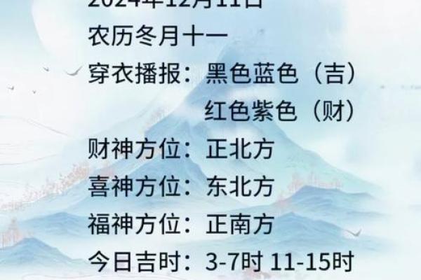 今日财神方位 2024年12月8日十一月初五开市吉时