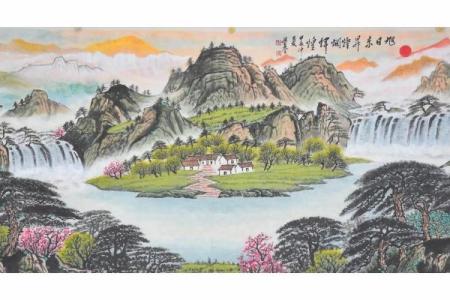 风水国画山水_家里挂聚宝盆山水画真的能改变风水嘛