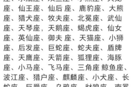 88个星座为什么不一样