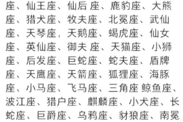 88个星座是怎么形成的