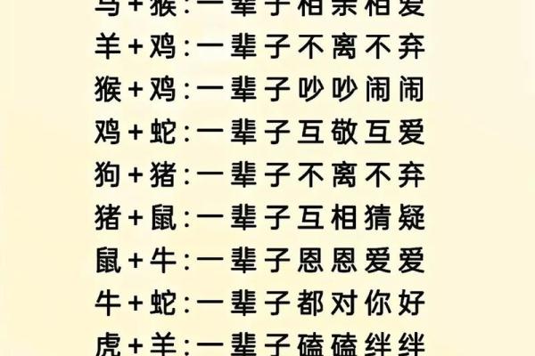 生肖配对查询表