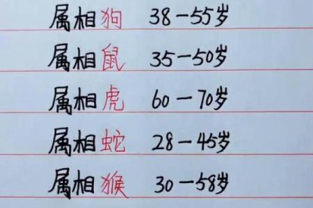 十二生肖配对表年龄