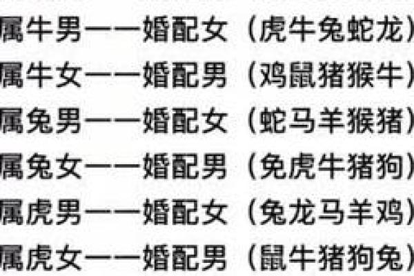最佳的十二生肖婚姻配对大全