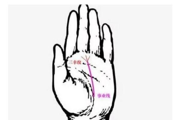 图解：手相中的事业线算命意义是