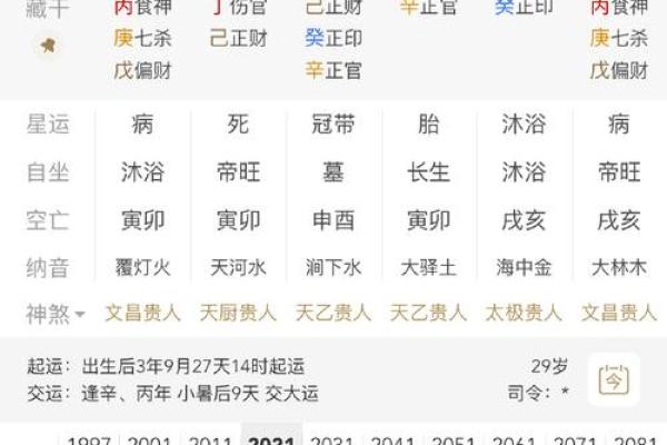八字印在地支