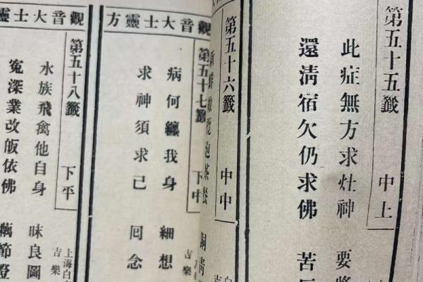 观音灵签71签解签疾病