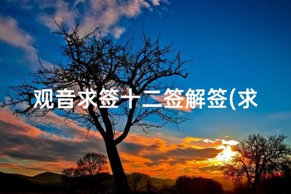 观音灵签十二求平安详解