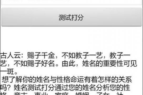 起名免费取名打分测试结果,起名网免费打分测试