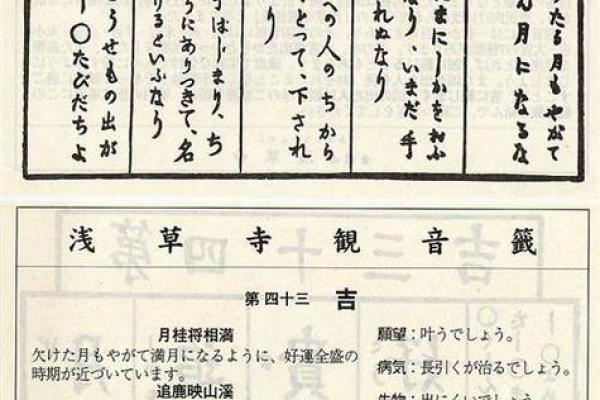 观音灵签六十六签解签