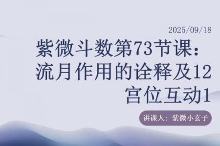 紫微斗数之各星曜所主行业：看流月流日流时发生的事情