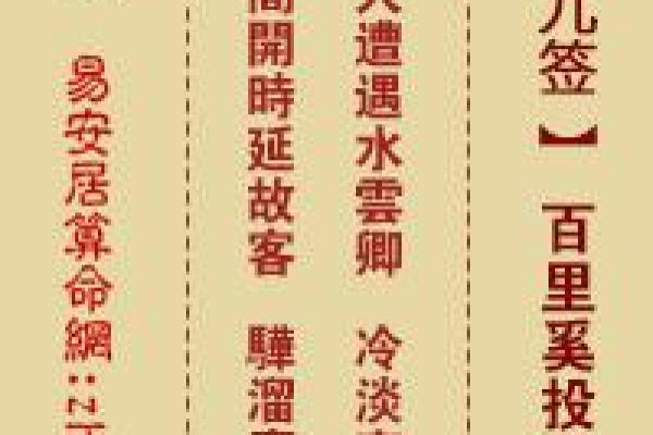 青羊宫吕祖灵签第九十九签 青羊宫吕祖灵签第九十九签