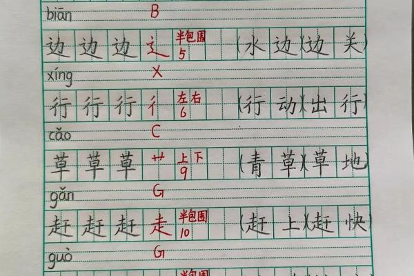 倒八字旁字